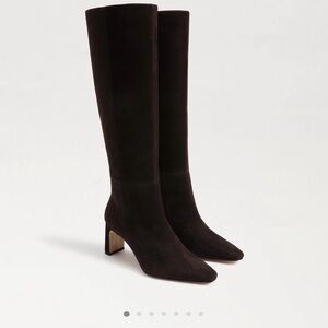 Elegant Brown Knee-High Women's Boots - Wide Calf